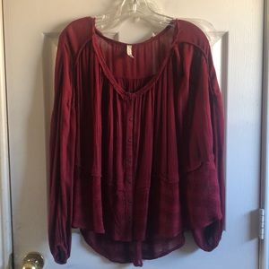 Free people red blouse